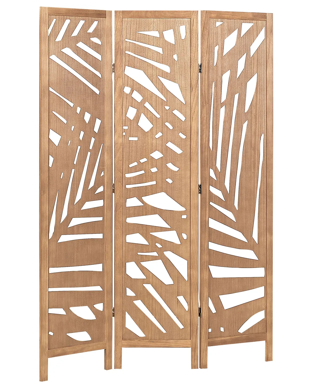 3 Panel Room Divider VERNAGO 122 cm 170 cm Light Brown