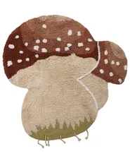 Kids Rug TOADSTOOL Light Beige 100 x 100 cm Cotton_1107704