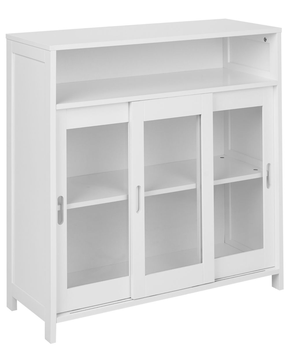 Skjenk med glassdører CRABTREE 86 cm Hvit