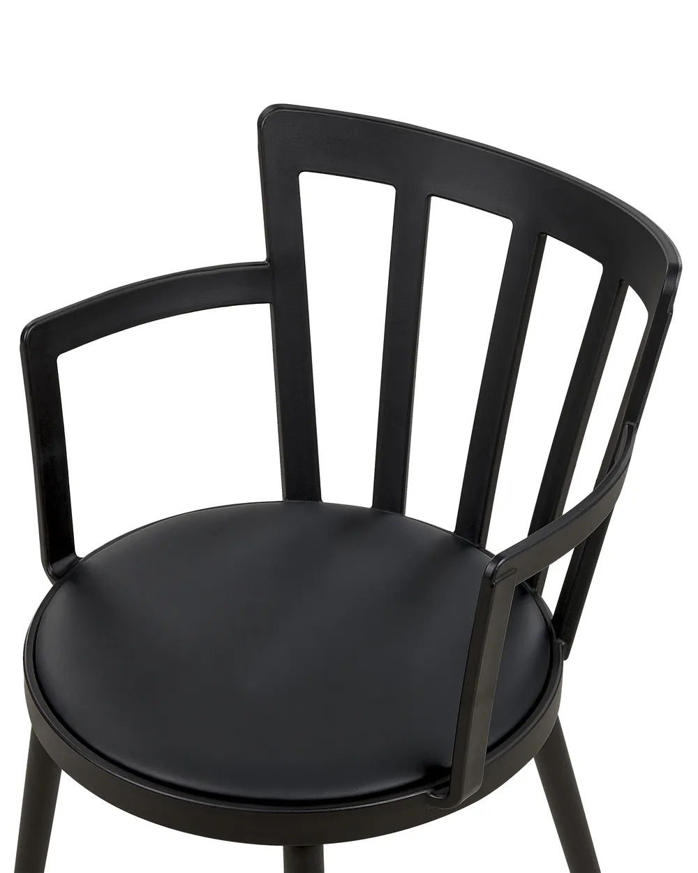 Set of 4 Dining Chairs MORILL Black_876231