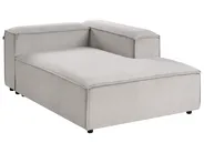 Modular Corner Sofa 2 Seater ARDAL with Ottoman Corduroy Taupe Left Hand_1011062