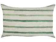Set med 2 prydnadskuddar KAFRA 30 x 50 cm Grön Randigt_902161