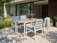 Garden Dining Set 4 Seater VISSO Grey/ White_1047408