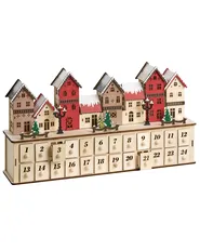 Julpynt LED VISTERFLO 24 cm Adventskalender Ljusbrun_1017222