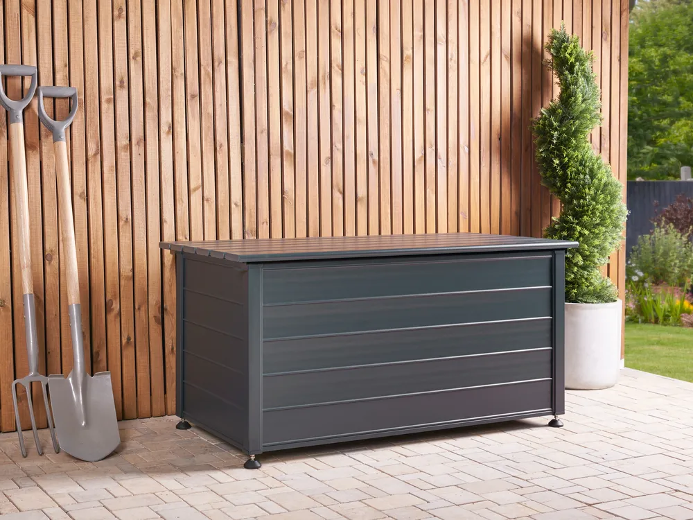 Storage Box CAMPALTO 123 cm 60 cm Metal Dark Grey_937952