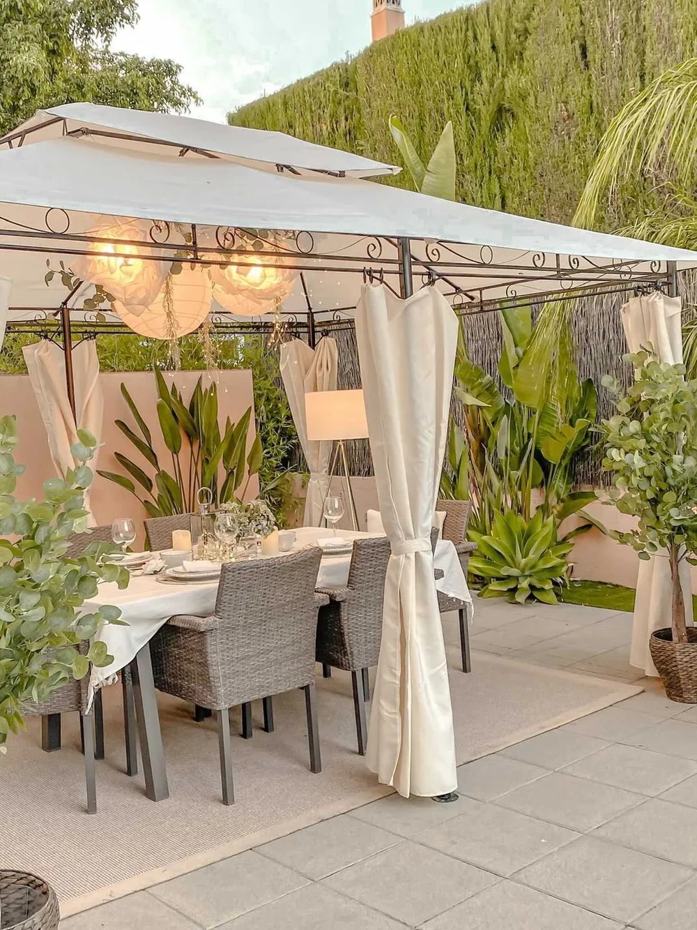 Gazebo COLOS 400 cm 300 cm Metal Beige_805431