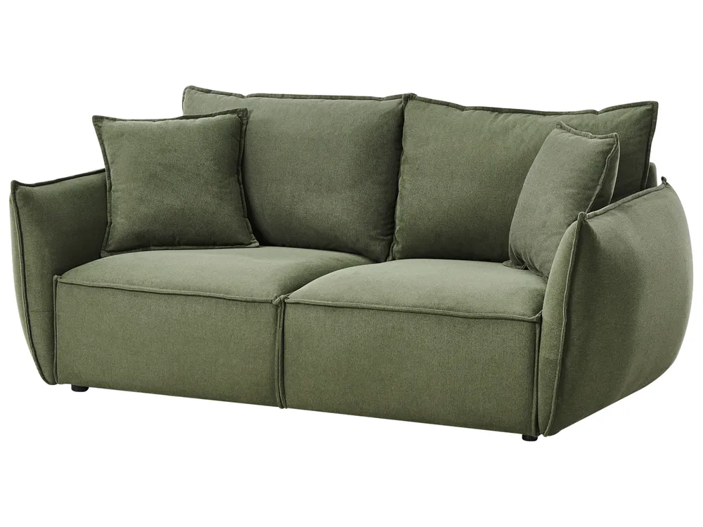 Sofa 3 Seater KUNES Fabric Green_1013196