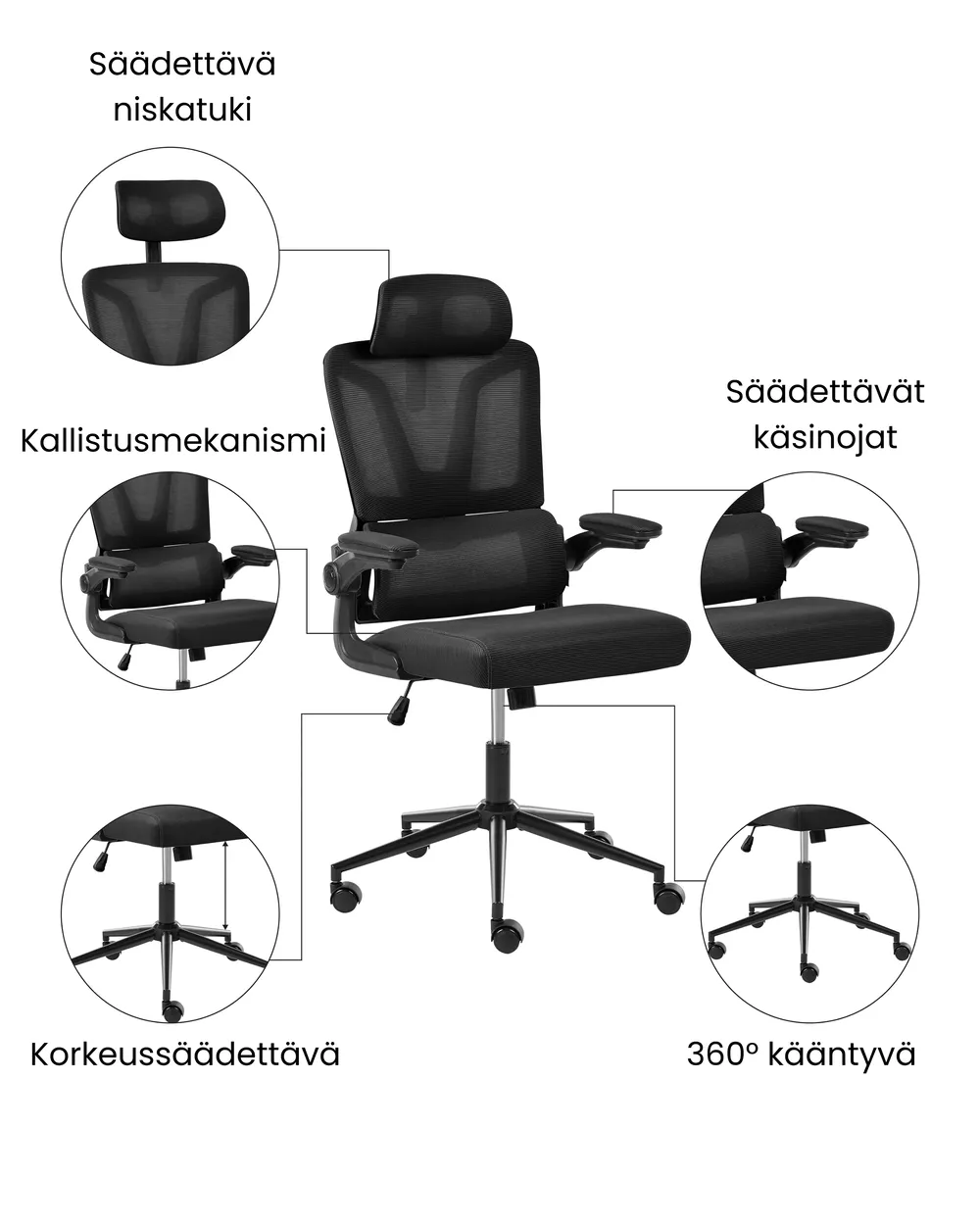 Toimistotuoli KRYOS Musta_1074214