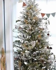 Artificial Snowy Christmas Tree BRISCO 180 cm White_982428