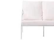 Garden Lounge Set with Table 4 Seater USTICA Metal White_1037432