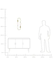 Vägglampa YANGO Metall Guld_872717