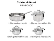 Kokkärlsset med 7 delar PRIMECOOK Rostfritt stål Silver_1051153