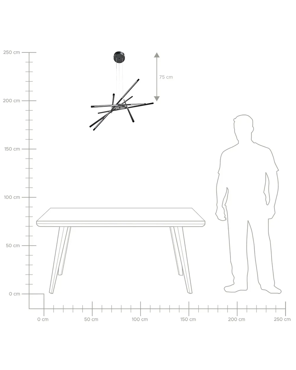 LED-pendellampa PALUN med dimmer Metall Svart_1033035