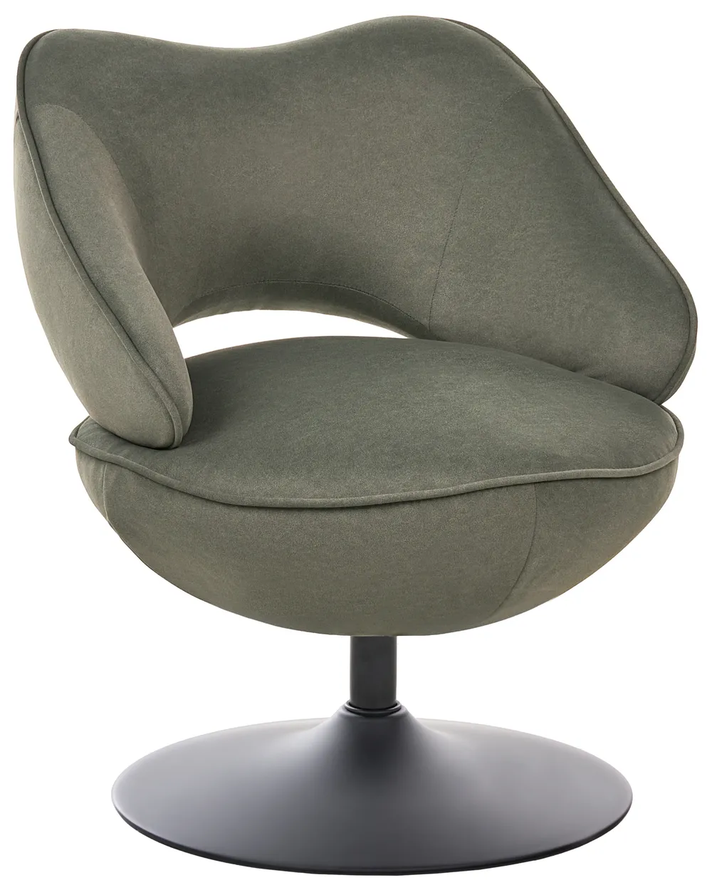 Swivel Armchair SANDET Velvet Dark Green