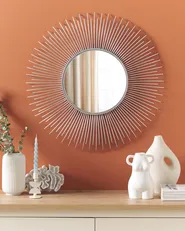 Wall Mirror CILLY 80 cm 80 cm Metal Silver_904105