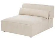 Modular Sofa 3 Seater HELLNAR with Ottoman Velvet Light Beige_911016