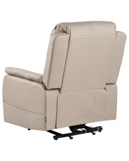 Elektrisk reclinerfåtölj GLORIE med massagefunktion Taupe_953485