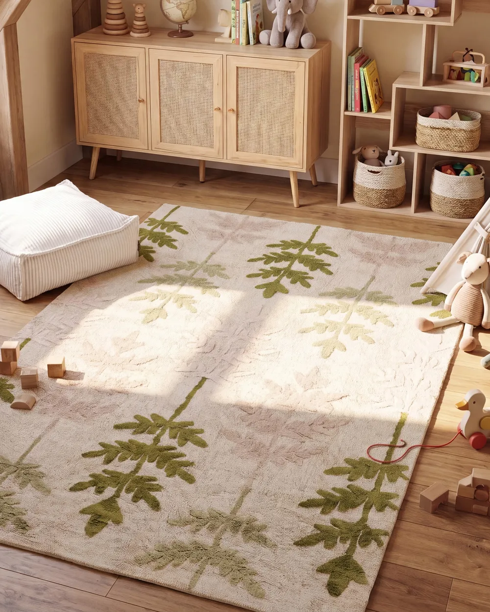 Barnmatta DARMA Beige 160 x 230 cm Bomull_1109459