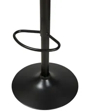 Set of 2 Bar Chairs BAKU II Swivel Faux Leather Black_953017