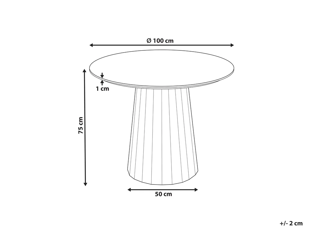 Matbord PLATO Vit 100 cm 100 cm Metall_941945