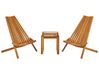 Bistro Set BELLANO Acacia Wood Brown