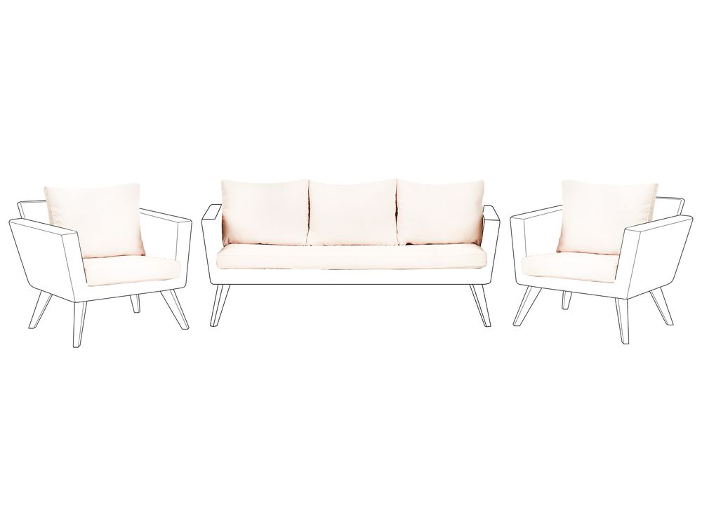 Outdoor Cushion Cover Set VITTORIA XL Off-White