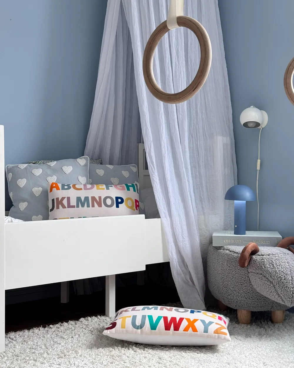 Throw Cushion GAZANIA Cotton 45 x 45 cm Light Grey_983457