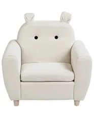 Kids Armchair Hippo MARIBO Fabric Off-White_1033285