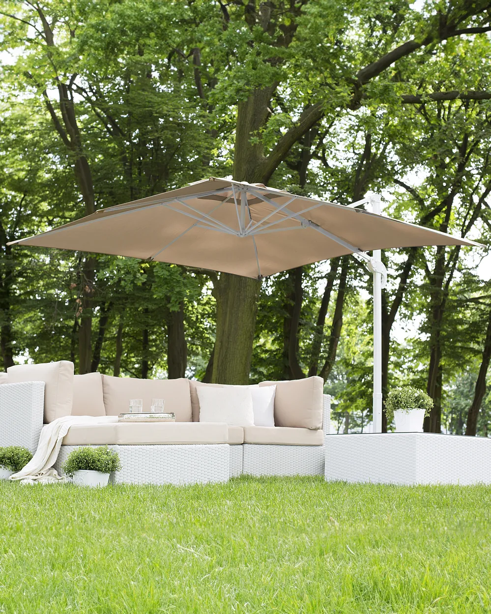 Cantilever Parasol 250 cm MONZA Dark Beige