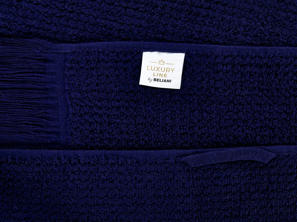 Set of 2 Towels ATIU Terry Cotton Navy Blue_843367
