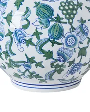Flower Vase MOSTOLES 45 cm Porcelain White/ Blue_1052861