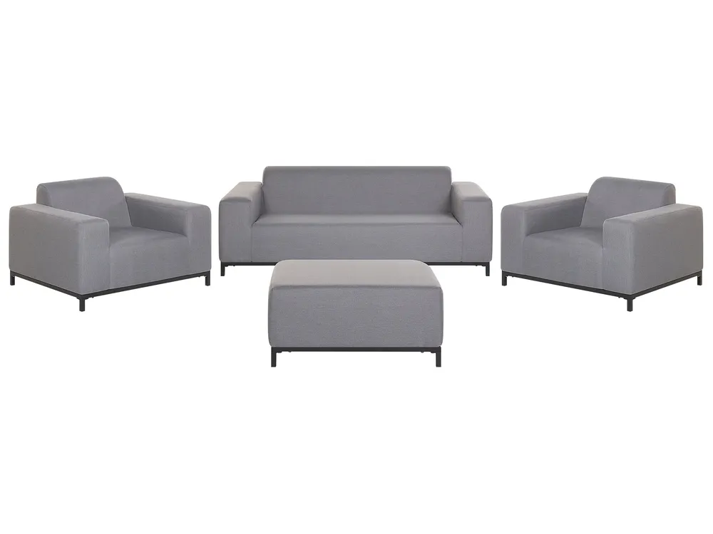 Garden Lounge Set with Table 5 Seater ROVIGO Grey
