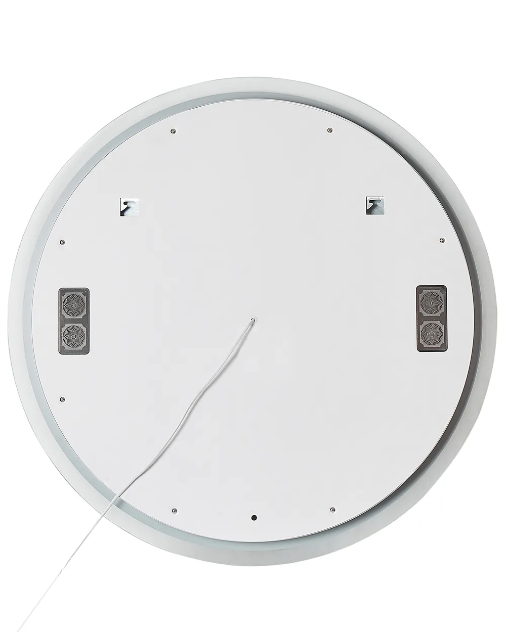Badrumsspegel med LED FIXIN 80 cm 80 cm med inbyggd Bluetooth-högtalare Silver_932325