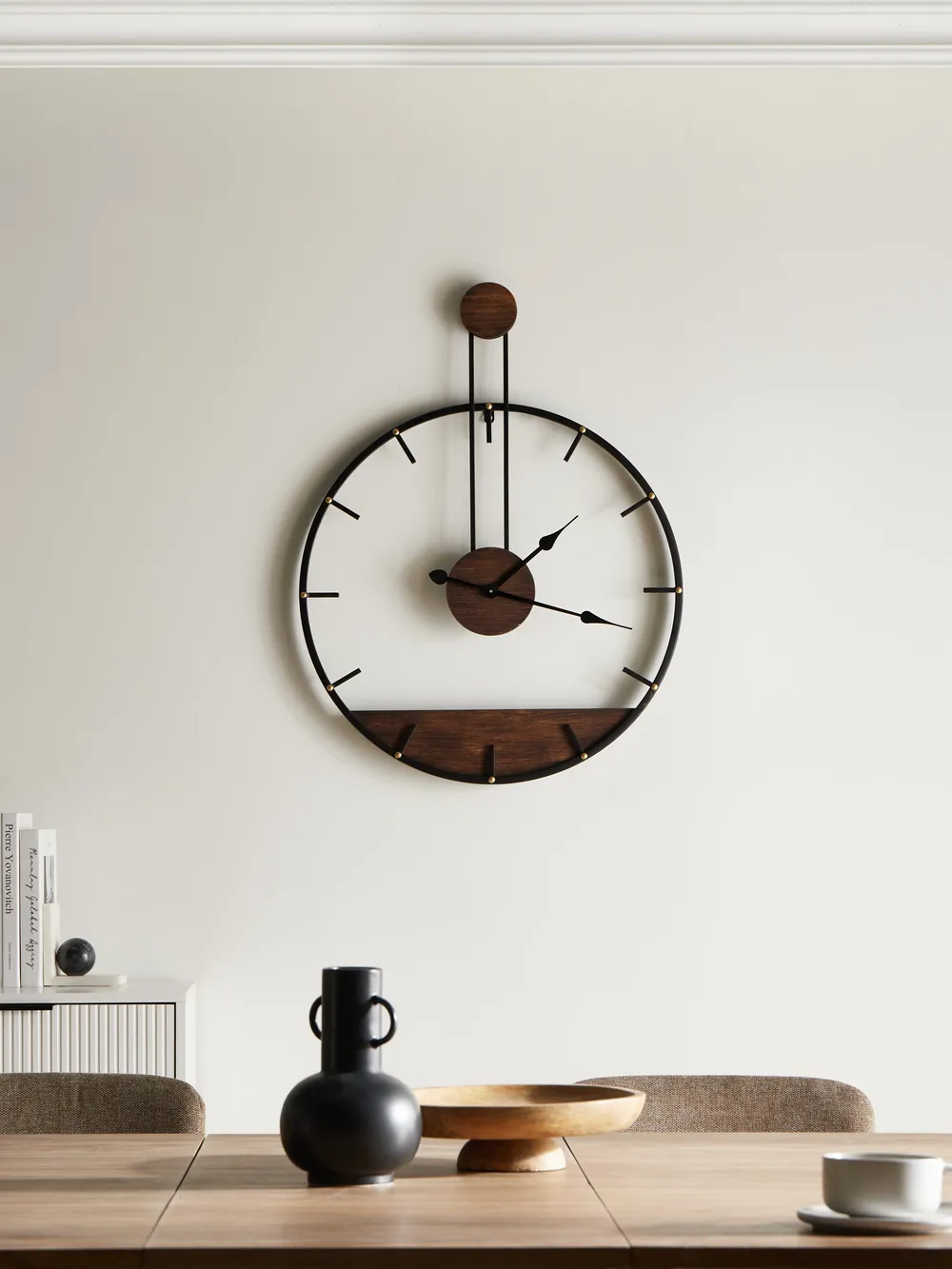 Wall Clock TAUGON 60 cm Metal Black