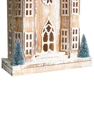 Christmas Decoration LED UNARI 50 cm House Light Brown_1027875