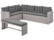 Garden Corner Sofa 8 Seater VITERBO PE Rattan Grey_988439