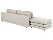 Sofa 2 Seater HEDEN with Ottoman Fabric Light Beige_950594