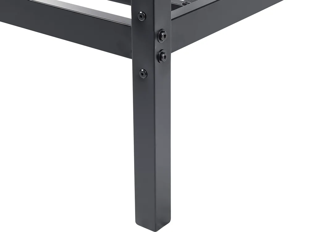 Four Poster Bed Metal LESTARDS 180 x 200 cm (EU Super King) Black_863418