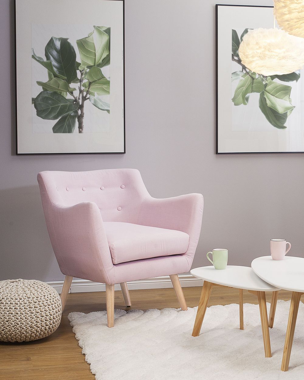 Armchair DRAMMEN Fabric Pink