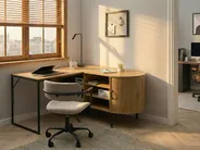 Corner Desk SOLARI 140 cm 140 cm Light Brown_1045901