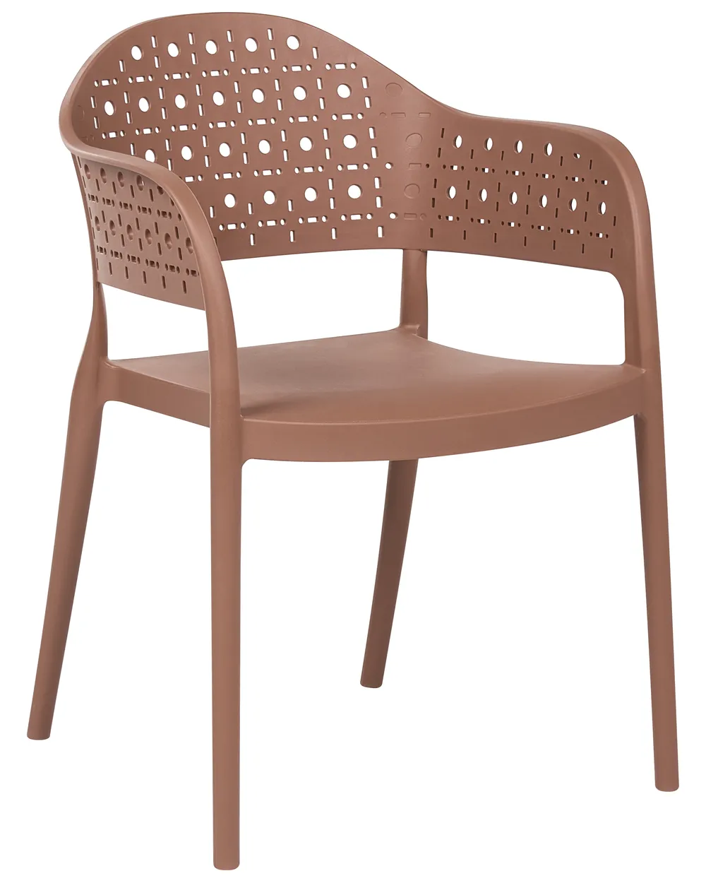 Set of 4 Chairs NARINO Brown_1069722