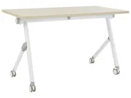 Hopfällbart skrivbord BENDI 120 cm 60 cm med hjul Ljusbrun_922208