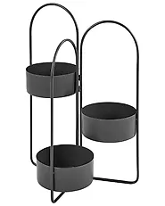Kukkateline COLUTENA 56 cm Metalli Musta_1178910