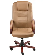 Massage Chair DIAMOND with Heating Leather Light Brown_1016775