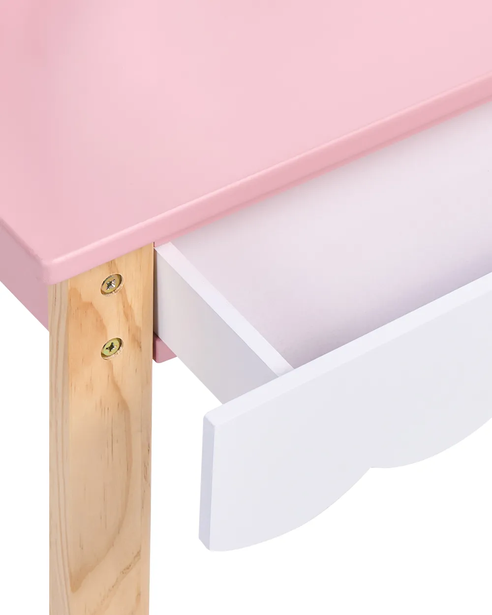Kids Vanity Table with Chair LENAH Pink_1083573