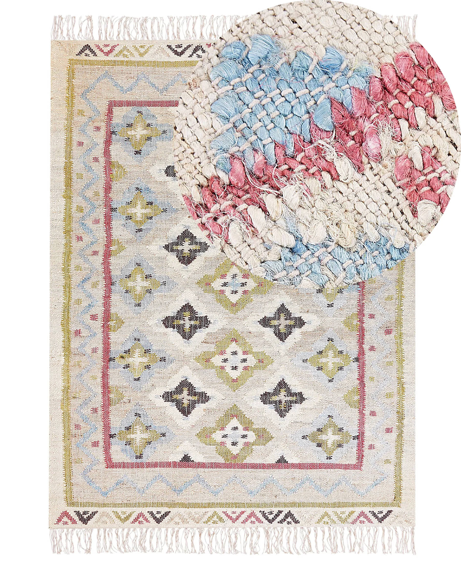 Rug TERKOS Multicolour 140 x 200 cm Jute_852664