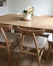 Extending Dining Table MADOX Light Oak 120/150 cm 75 cm_941313