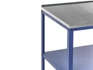 3 Piece Outdoor Kitchen Set with Sink VILAMA Blue Metal_974919