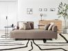 Sofa 3 Seater SOKNA with Tables Fabric Taupe