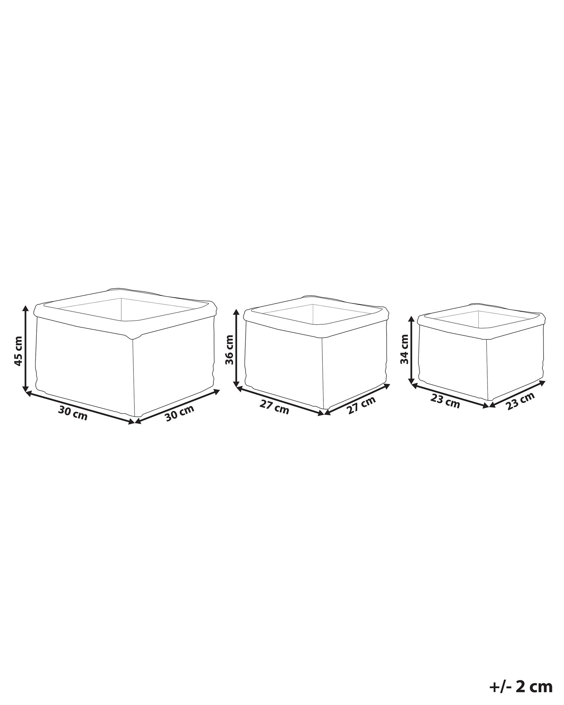 Set of 3 Plant Pots RIVULINE 23/27/30 cm Seagrass Natural_825064